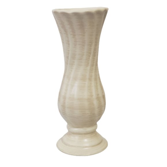 Vintage Dreams in Beige: A Celebration of Haeger’s Swirl Design  Vase - Picture 2 of 4